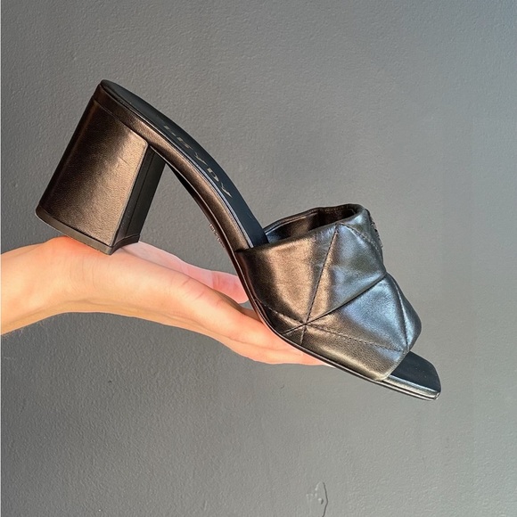 Prada Metallic Mules with Luxe Textural Design - Picture 3 of 4